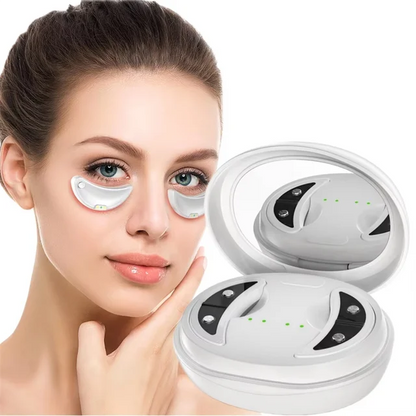 BodyMello Red Light Eye Massager with EMS Anti-Aging Eye Care Device Reduce Bags & Dark Circles Portable Eye Rejuvenation Pads