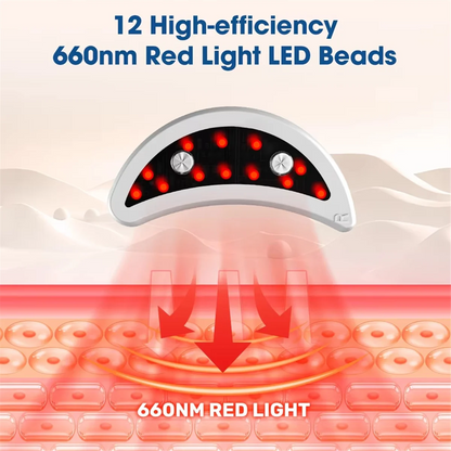 BodyMello Red Light Eye Massager with EMS Anti-Aging Eye Care Device Reduce Bags & Dark Circles Portable Eye Rejuvenation Pads