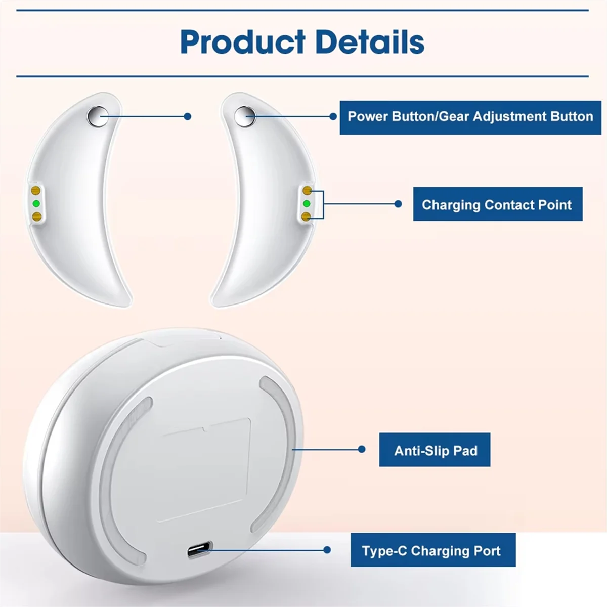 BodyMello Red Light Eye Massager with EMS Anti-Aging Eye Care Device Reduce Bags & Dark Circles Portable Eye Rejuvenation Pads