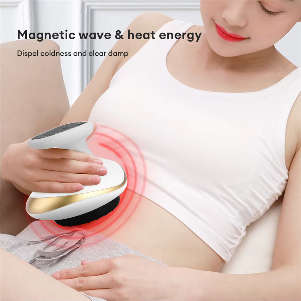 BodyMello Electric EMS Body Massager Cupping Massage with LCD Display Guasha Scraping Vacuum Suction Cup IR Heating Fat Burner Slimming