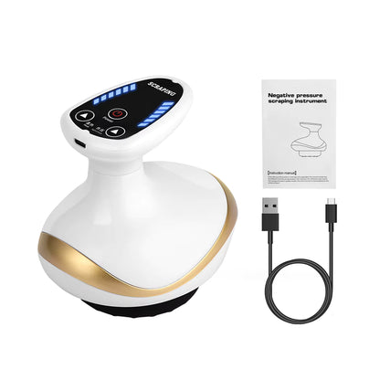 BodyMello Electric EMS Body Massager Cupping Massage with LCD Display Guasha Scraping Vacuum Suction Cup IR Heating Fat Burner Slimming